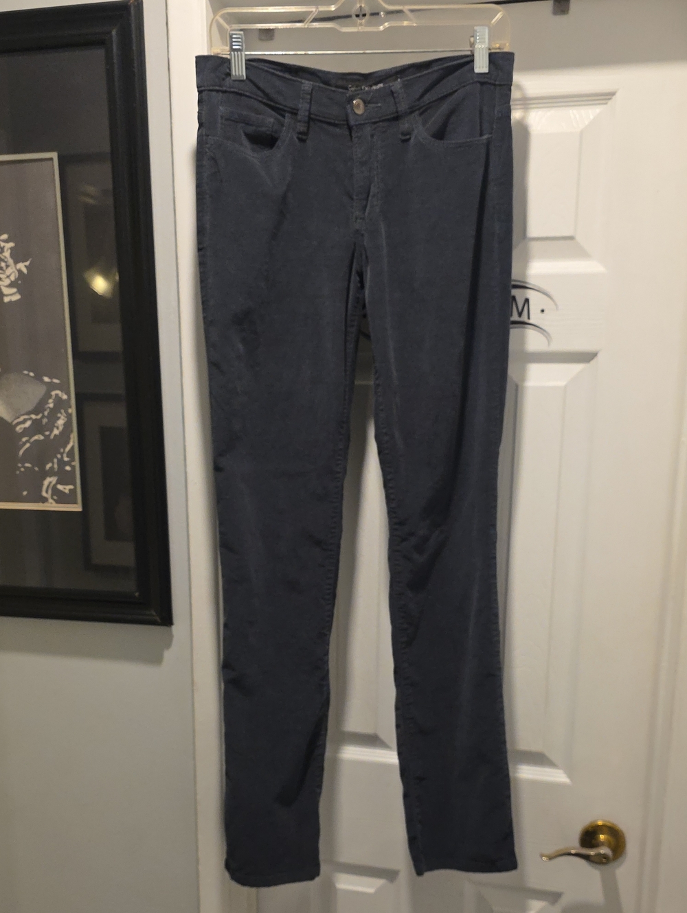 Calvin Klein Corduroy Slim Skinny Pants in Green